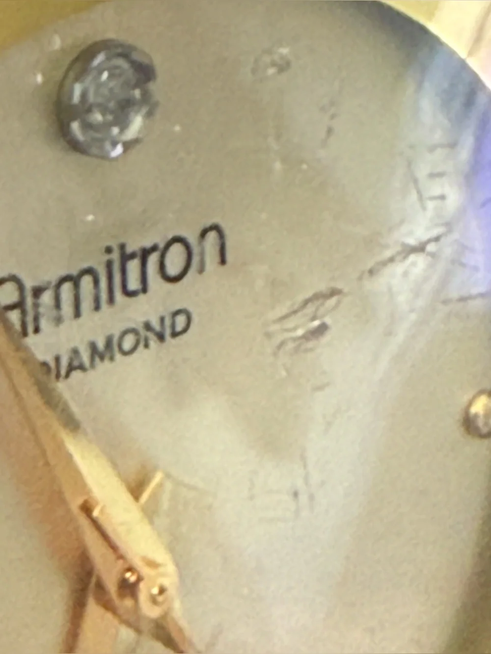 Armitron Diamond Two Tone Watch In Fair Condition Needs A Battery - Picture 3 of 5